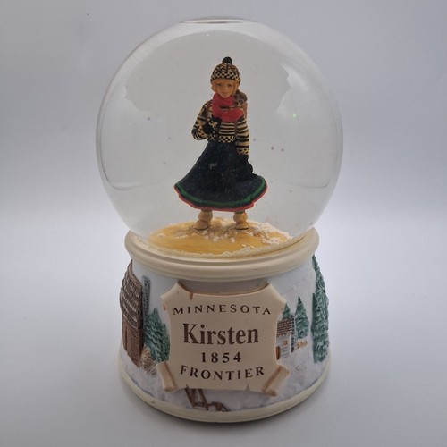 American Girl Kirsten Snow Globe Minnesota Frontier 1854 Musical Santa Lucia
