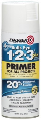 Zinsser 272479 Bulls Eye 123 Plus Spray Primer, 13 oz, White