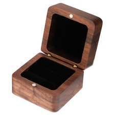 Wooden Box Travel Engagement Boxes for Proposal Rings Organizer