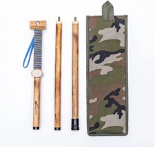3Pc Detachable Hardwood Walking Stick for Hiking with Compass 48 Inches - Soft H