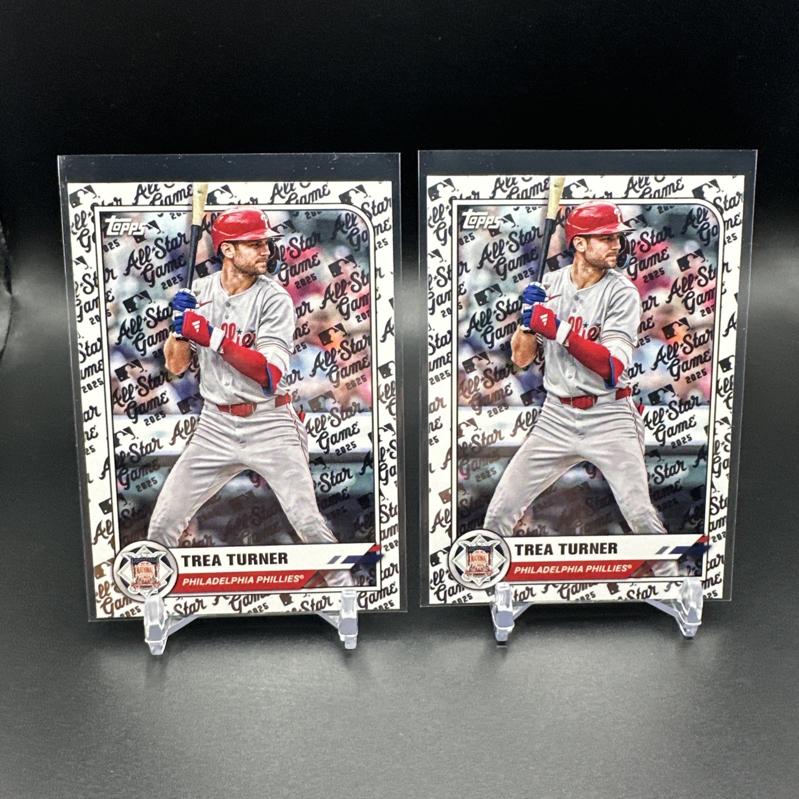 2025 Topps All-Star Game Trea Turner #35 ASG Logo Pattern Phillies (2) Cards