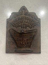 Soporte de fósforo de hierro fundido vintage LEHIGH VALLEY COAL JOHN REDDINGTON montaje en pared