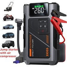 Portable Car Jump Starter With Air Compressor, 3000A Peak 7.5L Gas, 6.5L Diesel 