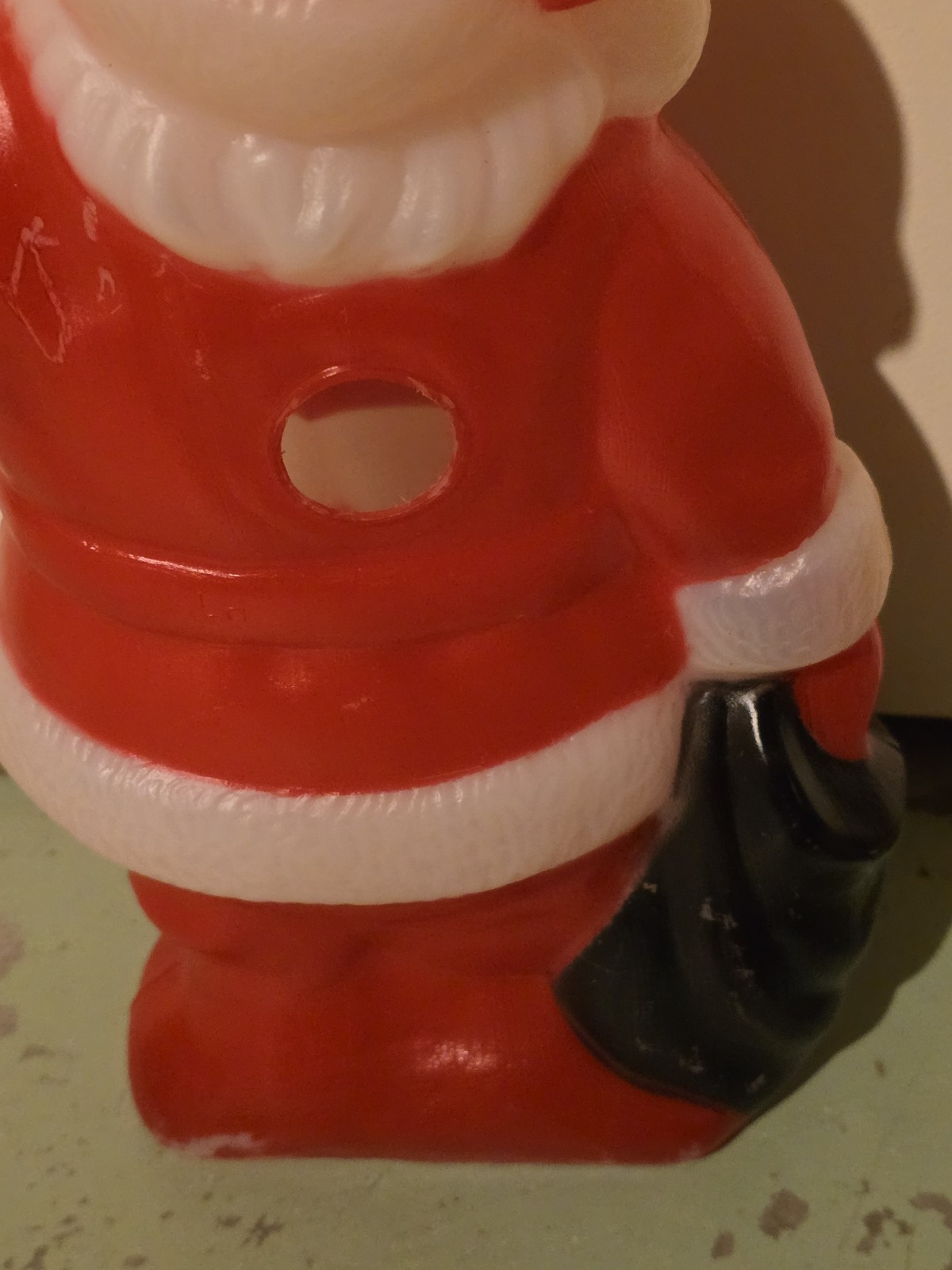 VTG SUN HILL SANTA TABLE TOP BLOW MOLD WAVING PLASTIC 13" CHRISTMAS 1990 $0 SHIP