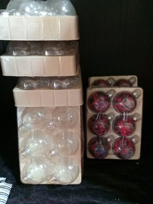 Glass Ornaments 55mm Craft Glass Bulbs. Some Have Shredded Paper In Them And... 