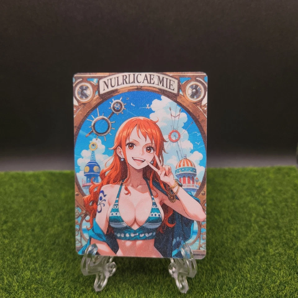 Nami One Piece Hot Anime Waifu Girl Doujin Lewd Goddess Story Holo Art Card - Image 2 of 2