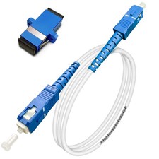 2m White SC To SC Fiber Optic Patch Cable Armored Single Mode SIMPLEX 9/125um