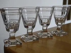 BACCARAT CRYSTAL 4 ANTIQUE SMALL GLASSES FOR CELLAR LIQUEUR NAP III 19 EME
