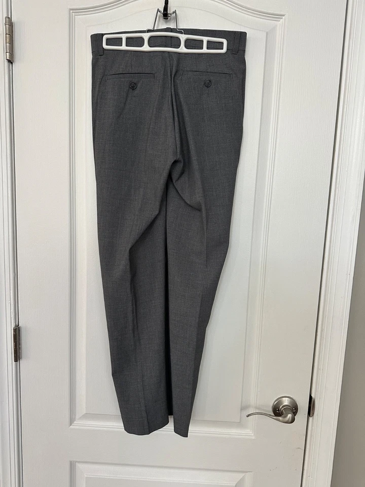 EUC Boys Size 14 Gray Calvin Klein Dress Pants 28x27 Straight Leg - Image 3 of 4