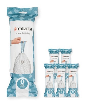 PerfectFit Multipack Müllsäcke Code O / 30 Liter Ultra Widerstandsfähig, Griffe...