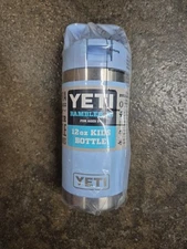 YETI Rambler Jr. 12 oz. bottle Big Sky Blue NEW w/flip top straw - Big Sky Blue