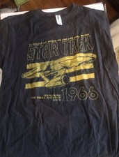 Vintage Style Star Trek 1966 Enterprise T-Shirt M Gray New Exploring Since 1966