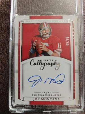 2023 Panini National Treasures Canton Calligraphy Autographs Joe Montana #CCJM