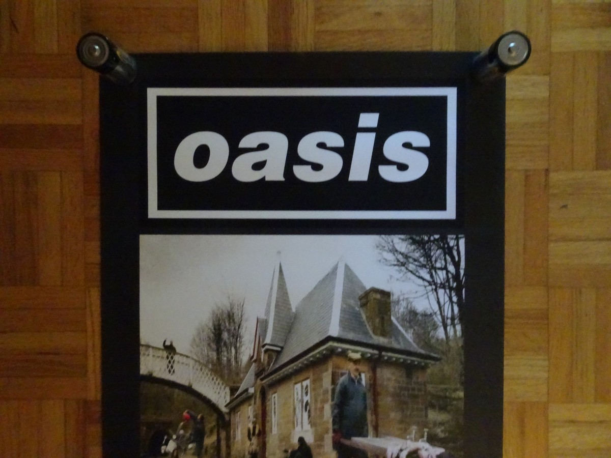 Official Oasis Live '25 Some Might Say poster Chicago pop-up store