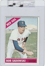 1966 TOPPS #523 BOB SADOWSKI BOSTON RED SOX HIGH NUMBER # WOW 5TH YEAR CARD