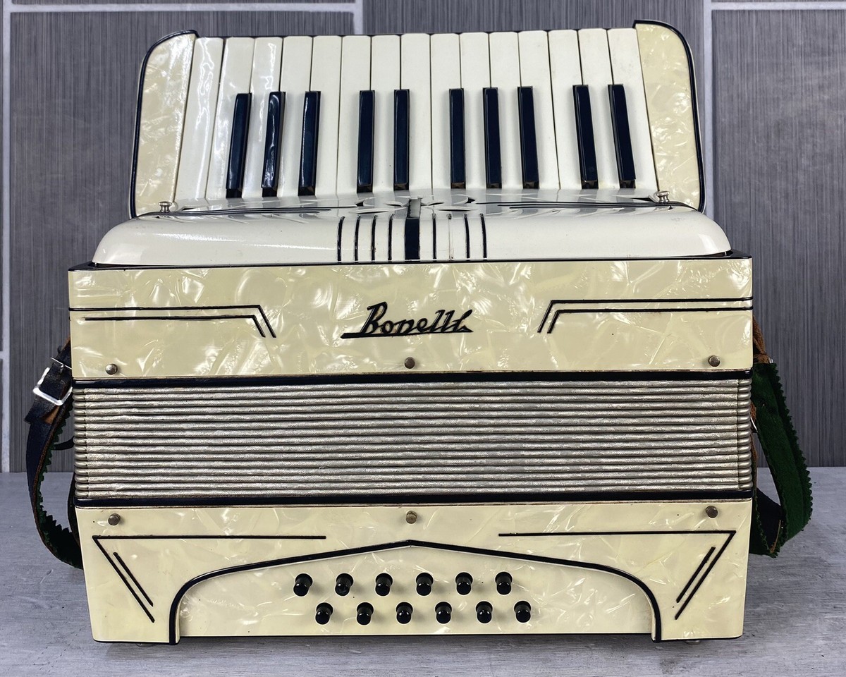vintage an・an no.12 Bonelli Vintage Accordion 12 Bass 25 Key W/ Carrying Case & STRAP