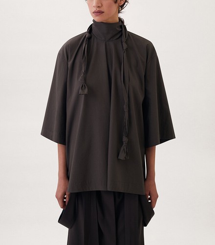 Lemaire A brown blouse with a high neck