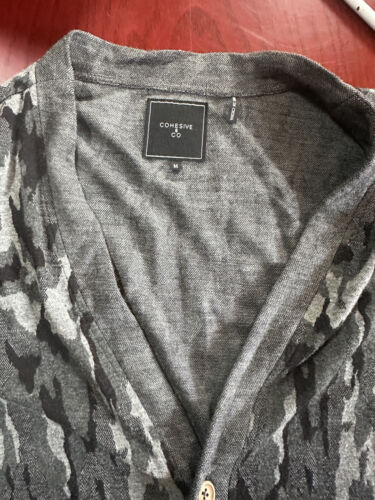 Cohesive & Co. Men's Medium Gerome Camo Cardigan Large Dark Grey - Picture 2 of 10