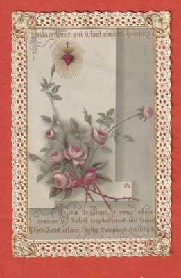 CANIVET - FROMMES BILD - 19. Jh. - HIER IST DIESES HERZ, DAS DIE MÄNNER SO SEHR GELIEBT HAT