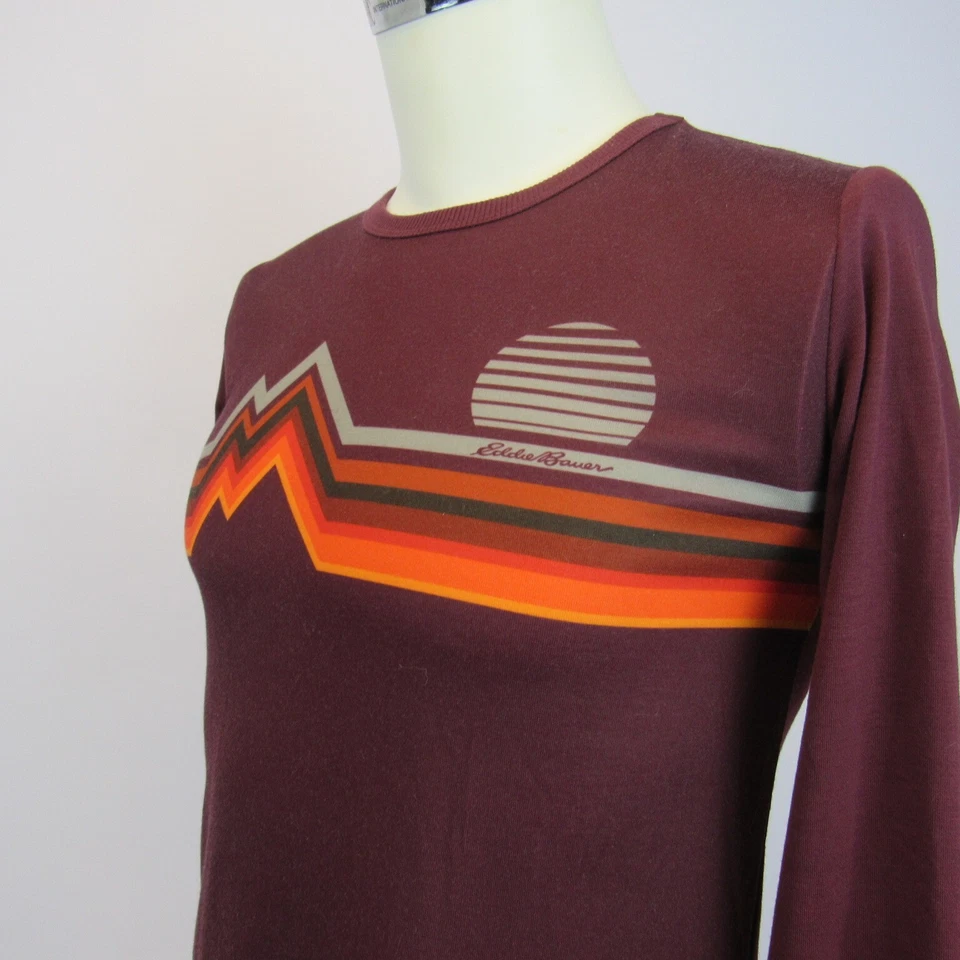 Camisa Eddie Bauer Niño Grande Manga Larga Granate Estampado Gráfico Informal ¡BONITA! Foto 3 de 4