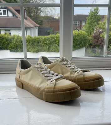 Good News Opal Faux Leather Trainers In Cream UK