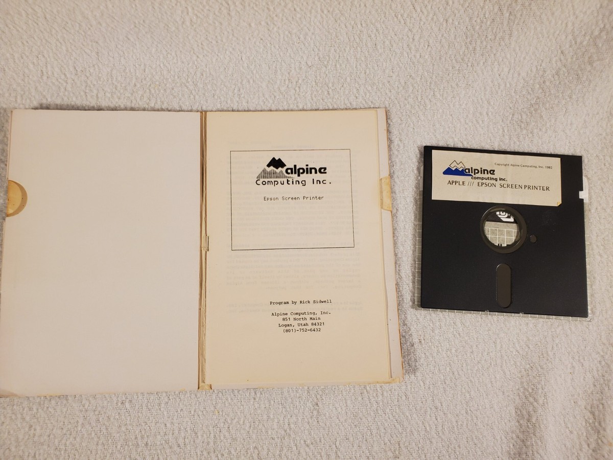 レトロなAppleソフトウェア/ Software VINTAGE 1982 APPLE III EPSON SCREEN PRINTER SOFTWARE VHTF | eBay
