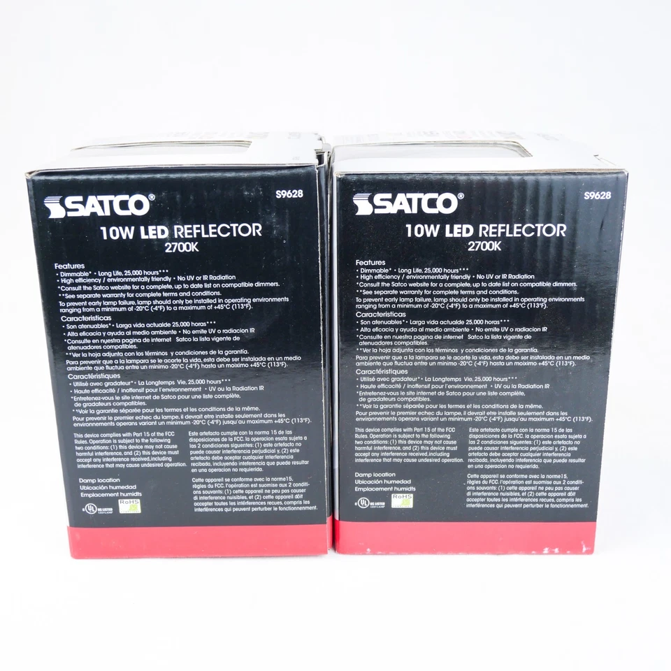 Satco Ditto Bulbs 10W LED 65W Replacement 2700K 25000hr 700 Lumens Dimmable 2-PK - Image 3 of 4