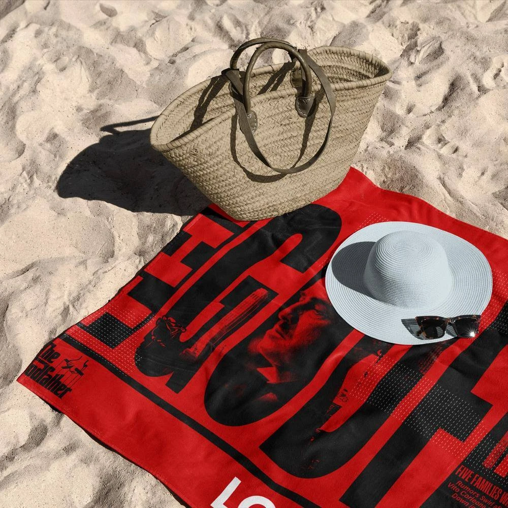 Godfather the Don Distressed Godf 2PK Cotton/Polyester Blend Graphic Beach Towel