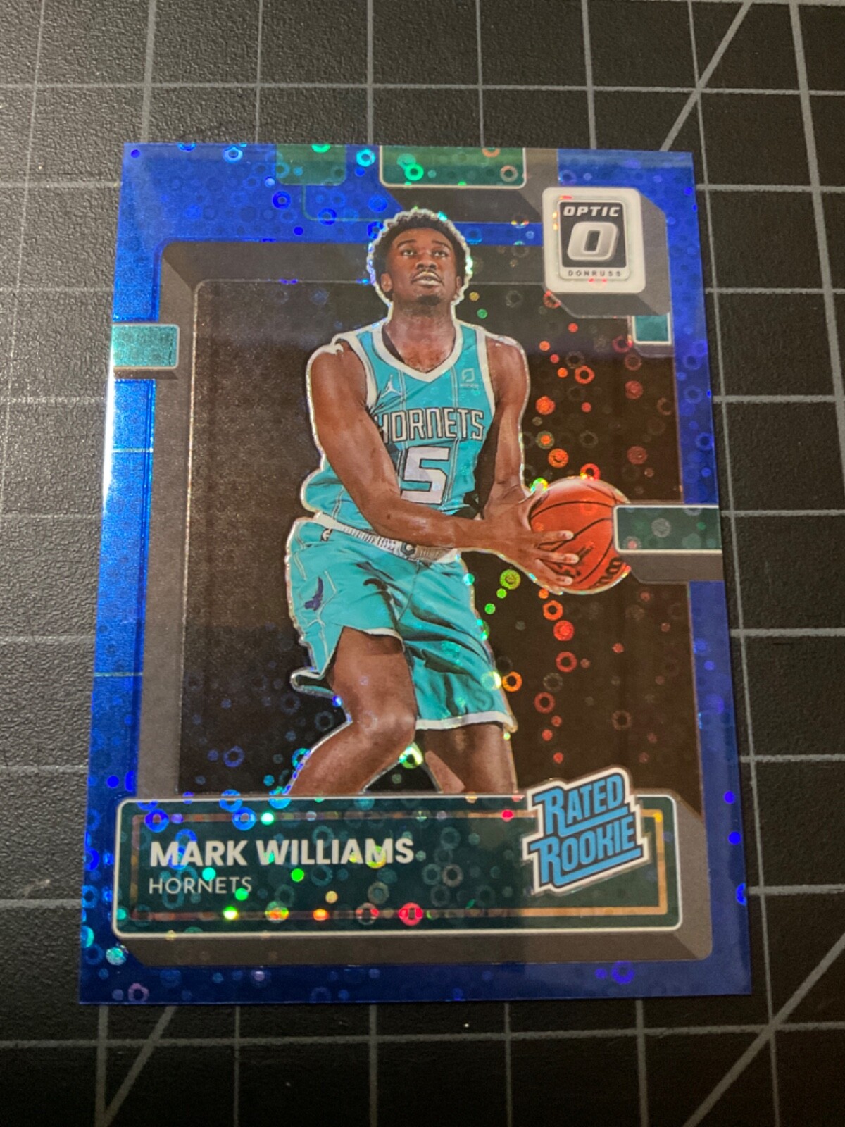 2022-23 Panini Optic Disco Fast Break Blue Prizm /49 Mark Williams 245 Rookie RC
