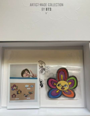 BTS Artist Made Collection V Taehyung Flower Buddies Brooch Set