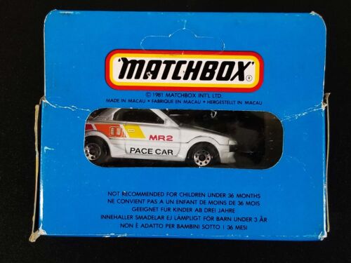 Matchbox Toyota MR2 Pace Car / 1986 / Rare Unpunched Collection Card Blue Box - Picture 7 of 9
