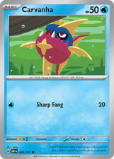Carvanha 46/197 Common | Obsidian Flames | Pokemon Card