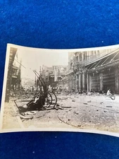 SHANGHAI CHINA  1937 ERA  VINTAGE PHOTOGRAPH  中国上海 1937 年复古照片  DESTRUCTION /
