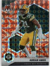 2021 Panini Mosaic REACTIVE ORANGE #84 Adrian Amos GREEN BAY PACKERS 46