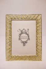 OLIVIA RIEGEL Crystal "Gold Florence" 5x7 Photo Frame New in Box