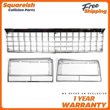 Grille Chrome + Headlight Bezels For 1982-87 El Camino /Caballero & 82-83 Malibu