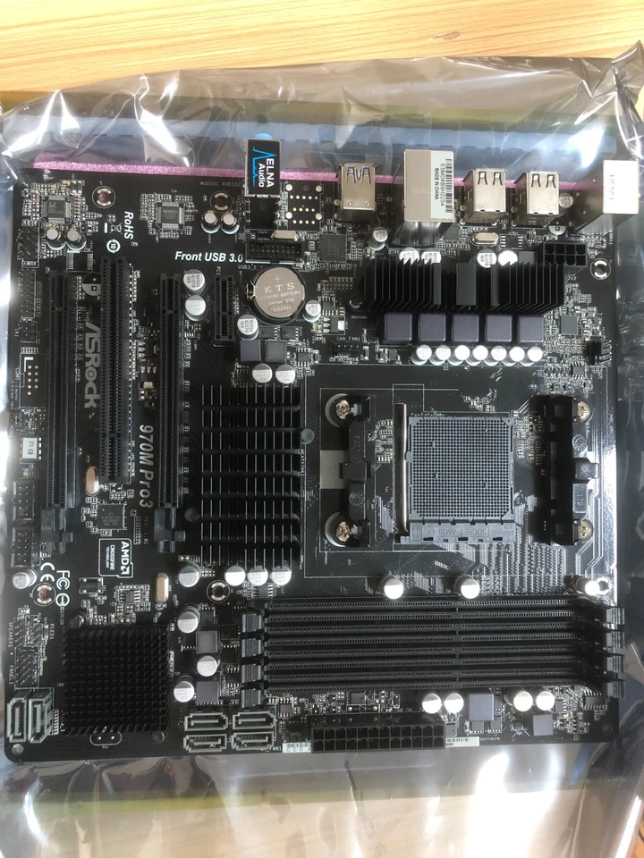 Brand-new ASROCK 970M PRO3 Motherboard AMD 970 AM3+ DDR3 MATX Motherboard Tested - Image 4 of 4