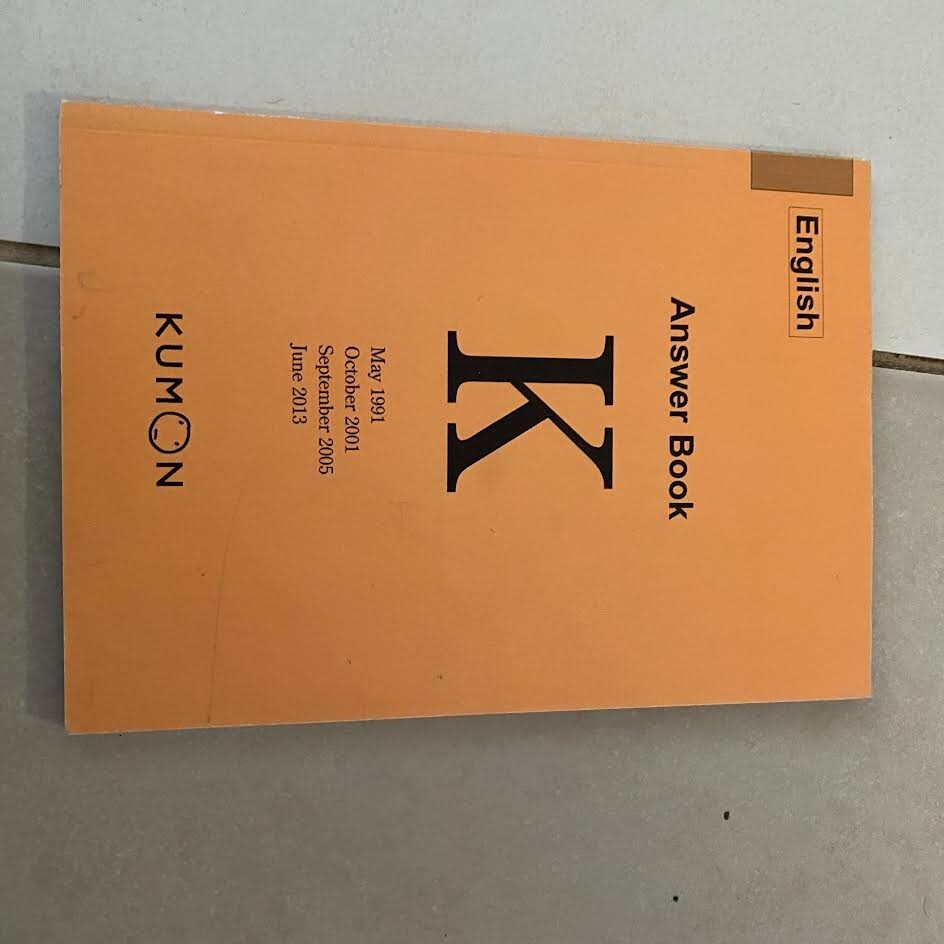 Kumon English Answer Book H2 K I1 J L I2 H1 G2 Answer Booklet Kumon english answer book h2 k i1 j l i2 h1 g2 answer booklet