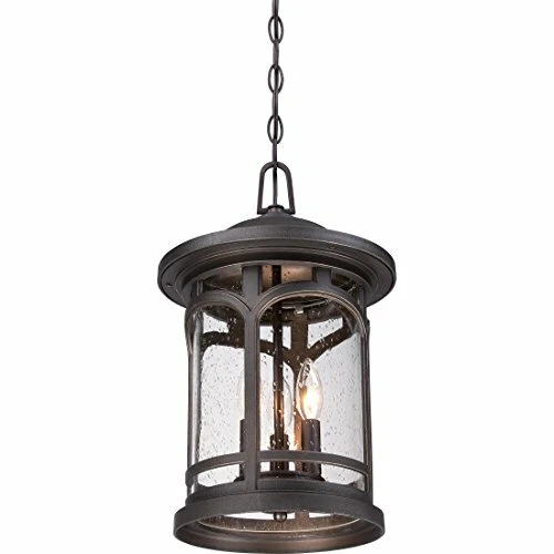 Quoizel MBH1911PN 3 Light Hanging Outdoor Lantern Fixture, Palladian Bronze - Picture 8 of 9