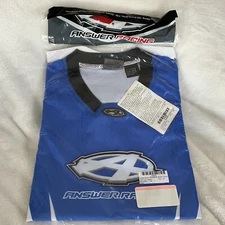 Answer Racing Vintage Jersey Men’s XL  Blue Motocross Rider Dirt Bike Riding