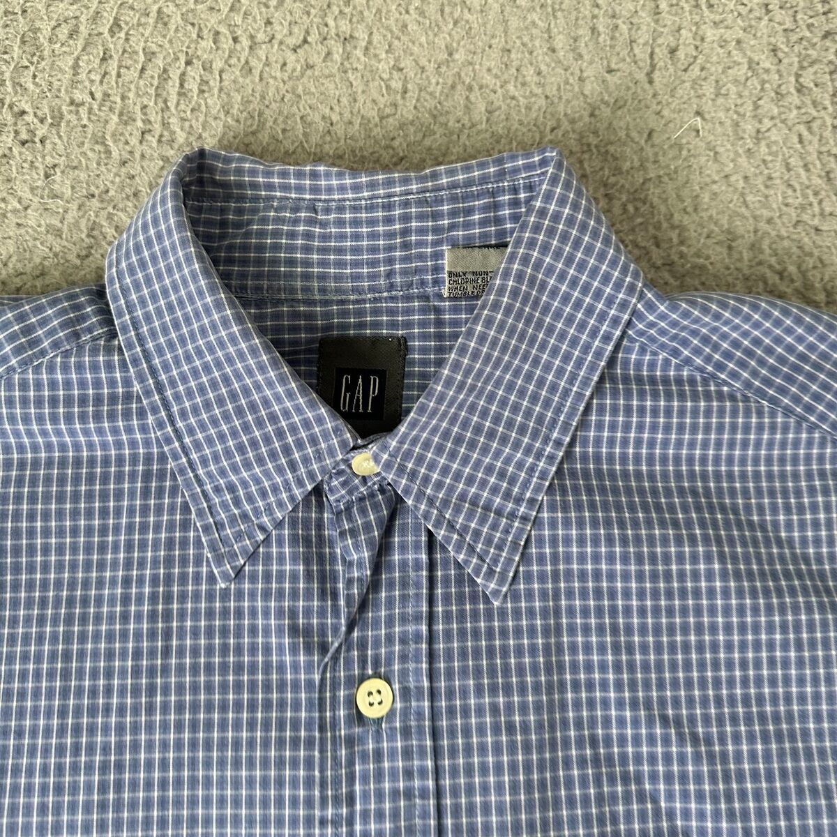 Vintage GAP Shirt Adult Medium Blue White Button Up 90s Vintage GAP Shirt Adult Medium Blue White Button Up 90s