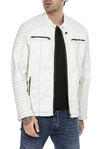 Red Bridge Herren Vintage Biker Jacke Kunst- Lederjacke Übergangsjack