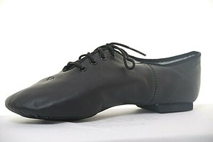 Capezio ej1 Wide Fit-Preto Couro Sola Split Jazz Sapato Com Sola De  Borracha | eBay