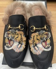 Gucci Princetown Fur Loafers Tiger 39