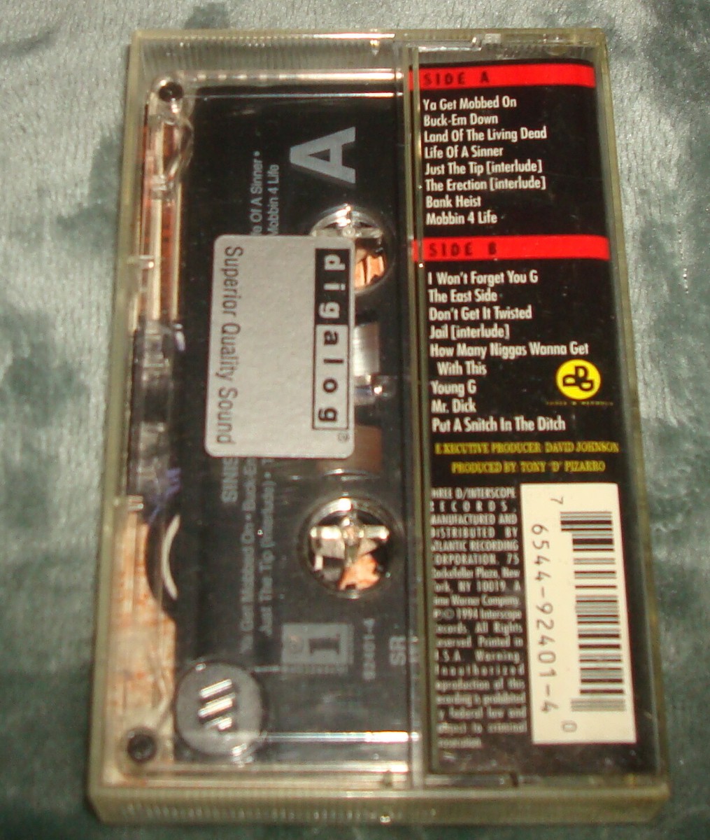 洋楽 (G-Rap Tape) Hasan The Sinister - M.O.B. SINISTER MOBBIN 4 LIFE 1994 CASSETTE TAPE HIP HOP RAP 90s