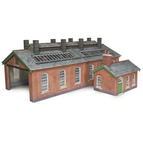 Metcalfe PO313 Red Brick Double Track Engine Shed HO/OO Gauge Kit - Picture 1 of 3