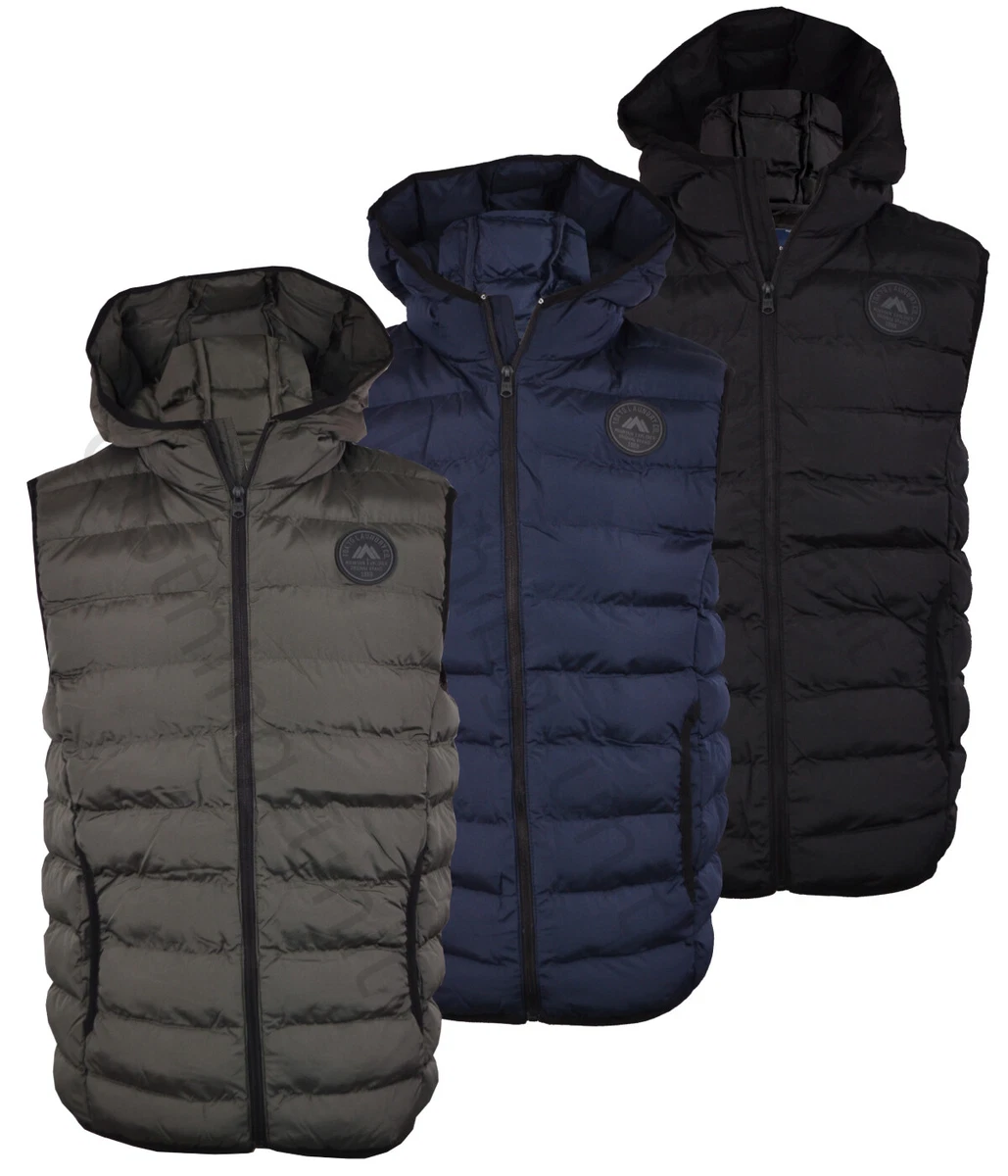 Gilet Matelassé Sans Manches Tokyo Laundry 'McCrooke' Pour Homme - Capuche, Zip, Léger - Style Décontracté