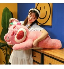 Disney Toy Story PINK Strawberry Bear Plush Cushion Sleeping Pillow Toy 55cm