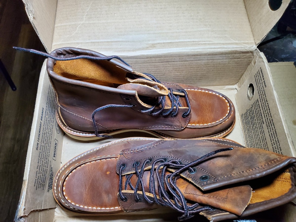 Red Wing Heritage 1907 Moc Toe Boot Men, Size 11 copper