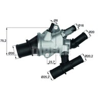 Mahle Thermostat KüHlmittel 88°C FüR Fiat Stilo Bravo II Alfa Romeo 147 Thesis